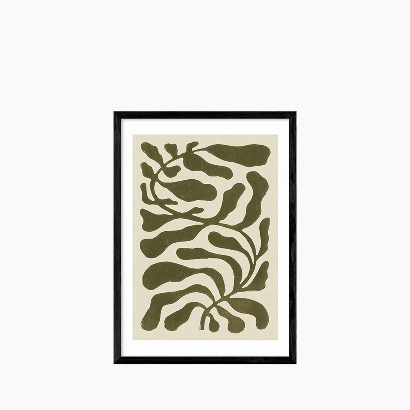 Olive Leaves On Taupe Graphic Print