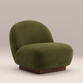 Erin Armchair | Olive Green Sustainable Velvet & Walnut