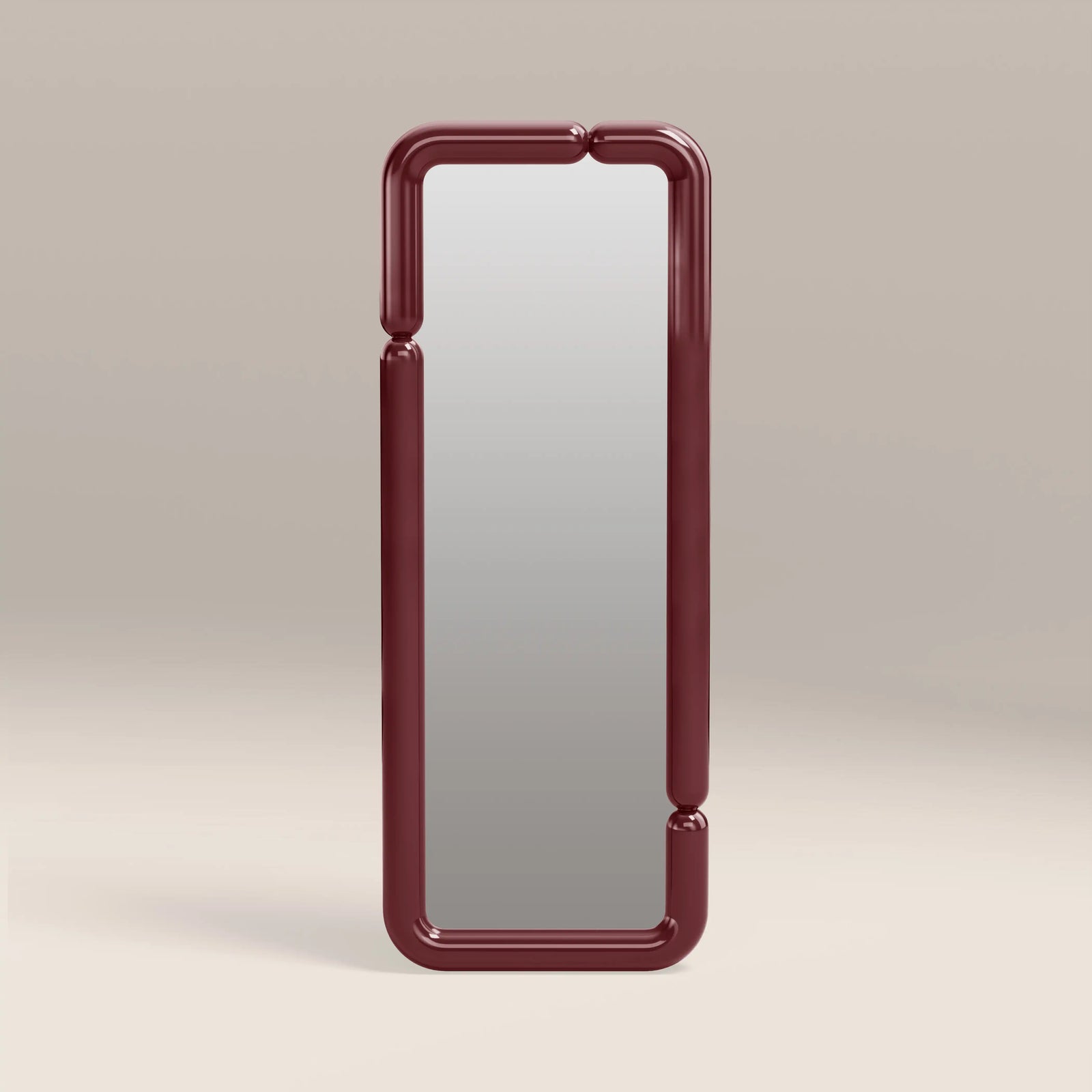 Alana Full Length Wall Mirror | High Gloss Burgundy