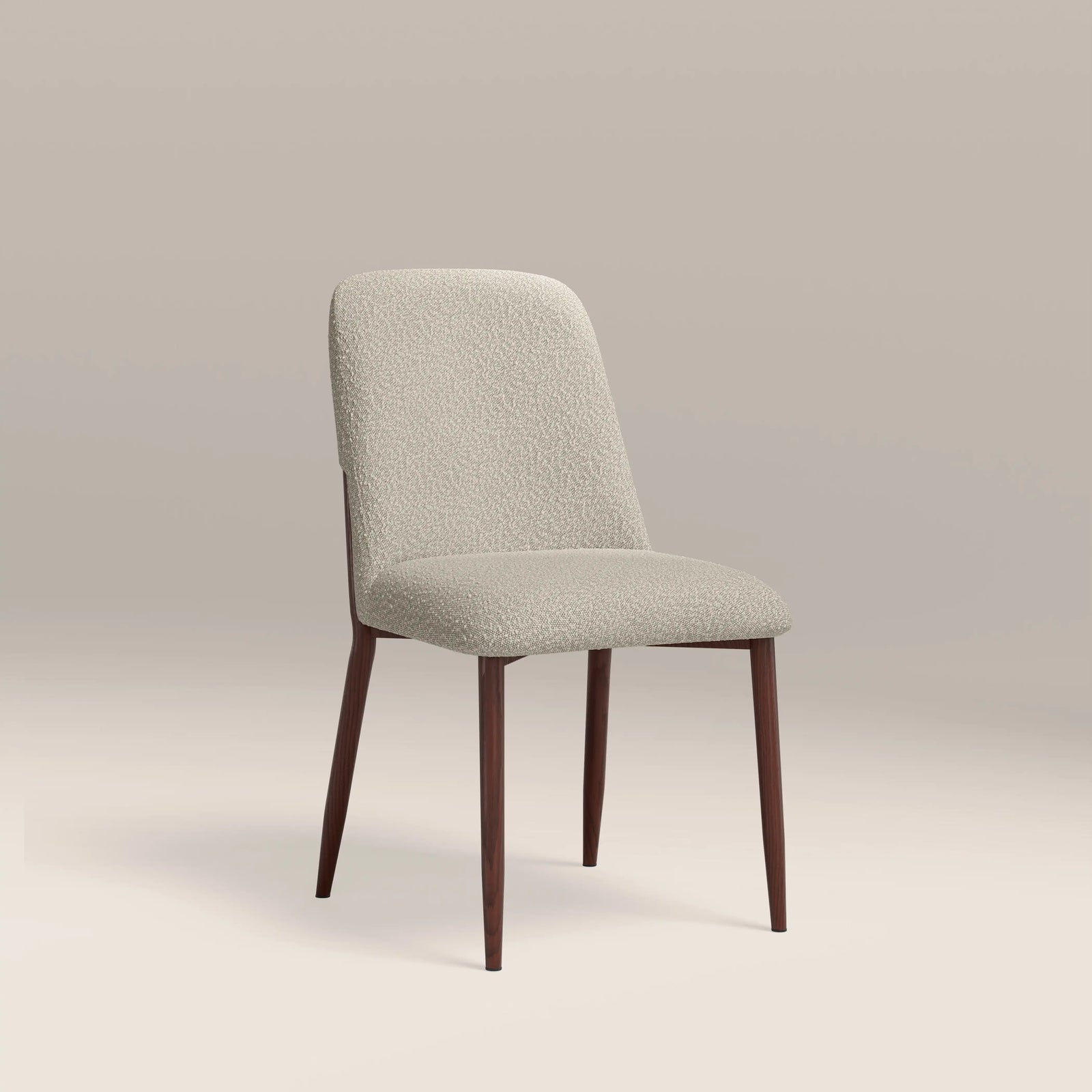 Amari Dining Chair | Speckled Stone Sustainable Boucle & Walnut