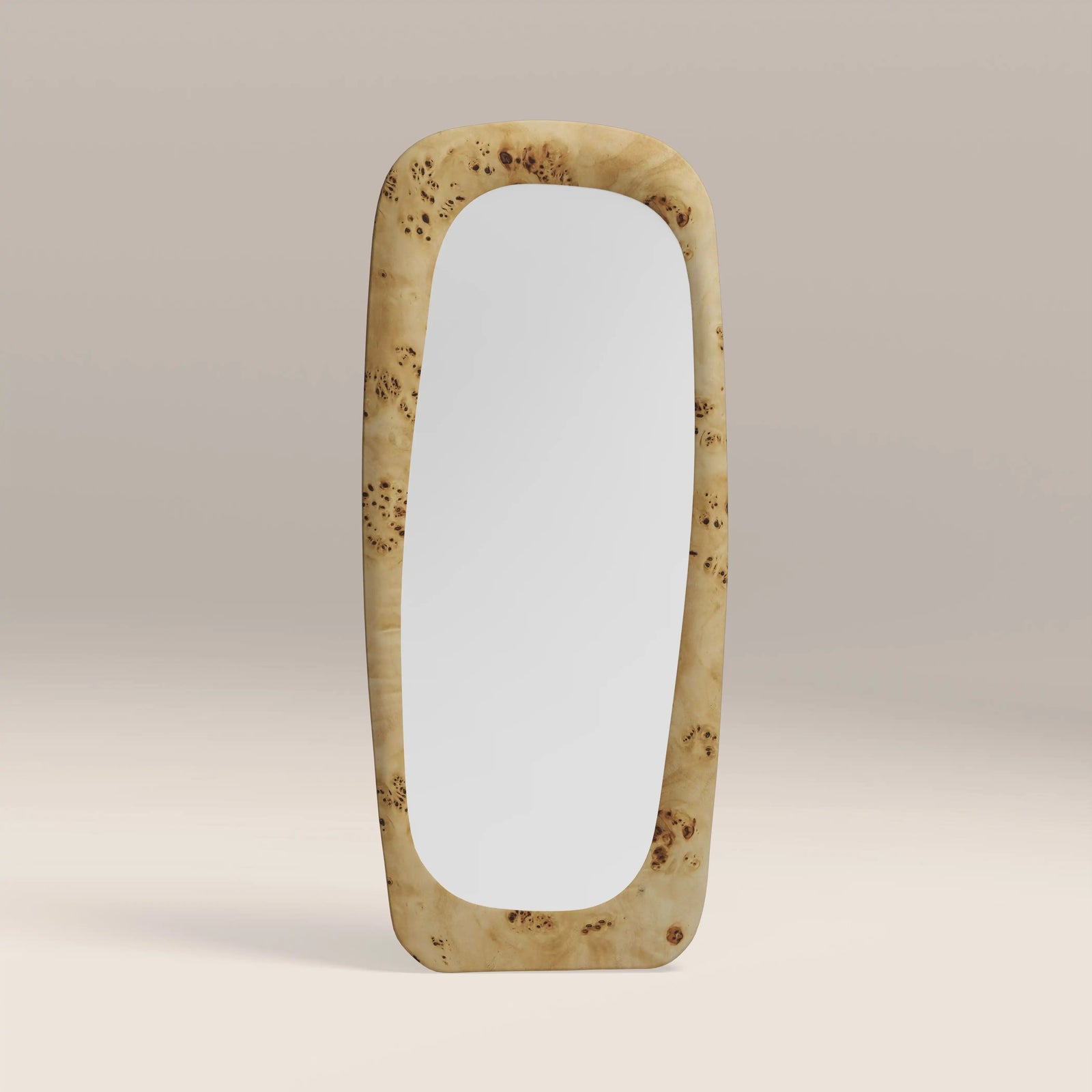 Arco Full Length Floor Mirror | Natural Burl Wood