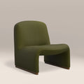 Arlet Accent Chair | Olive Green Sustainable Velvet & Walnut