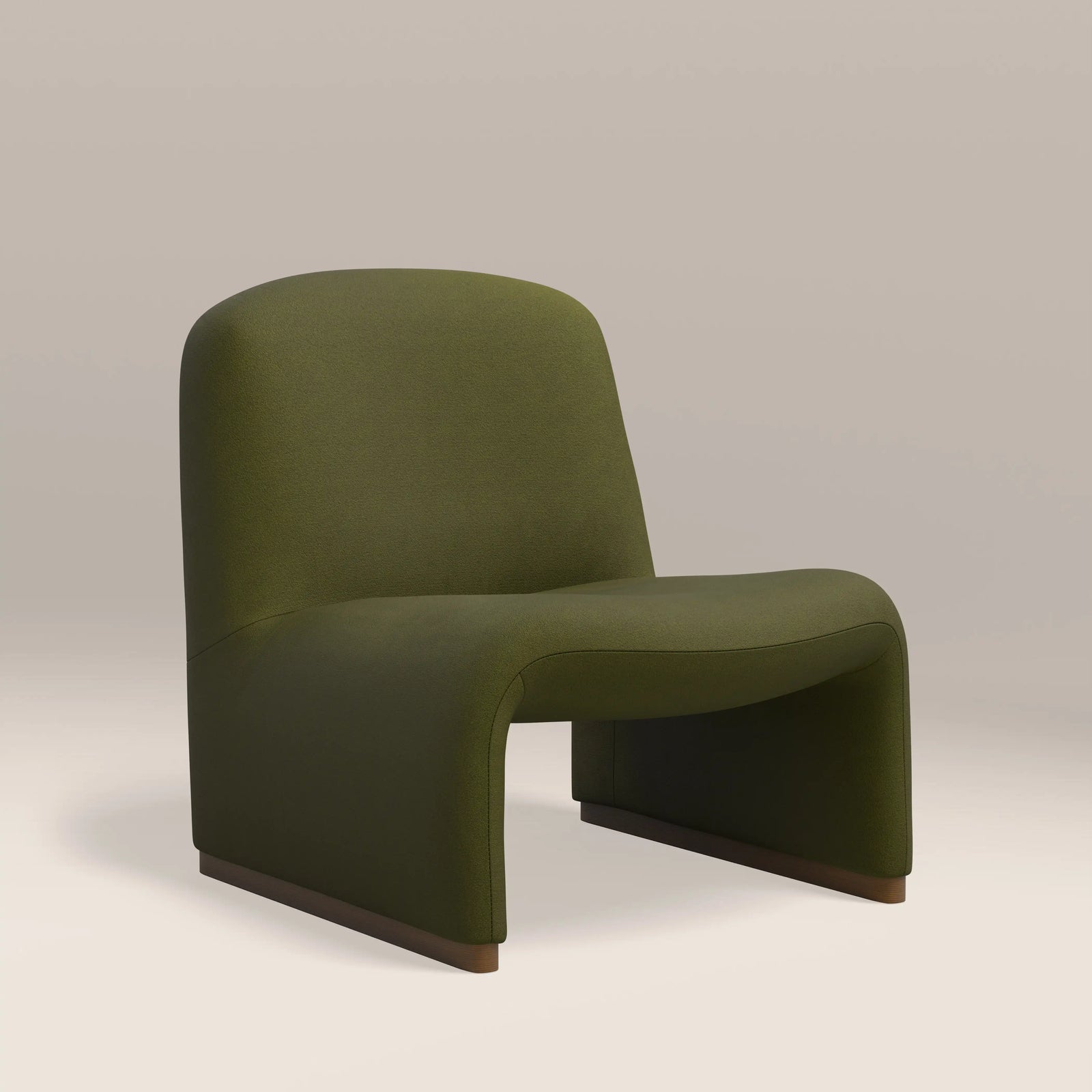 Arlet Accent Chair | Olive Green Sustainable Velvet & Walnut