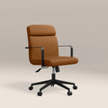Blaire Office Chair | Tuscan Tan Faux Leather & Black