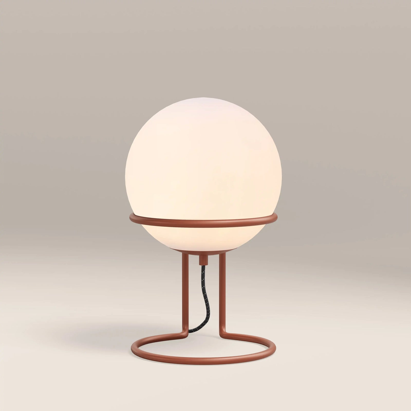 Bodie Table Lamp | Opaque & Rust Red