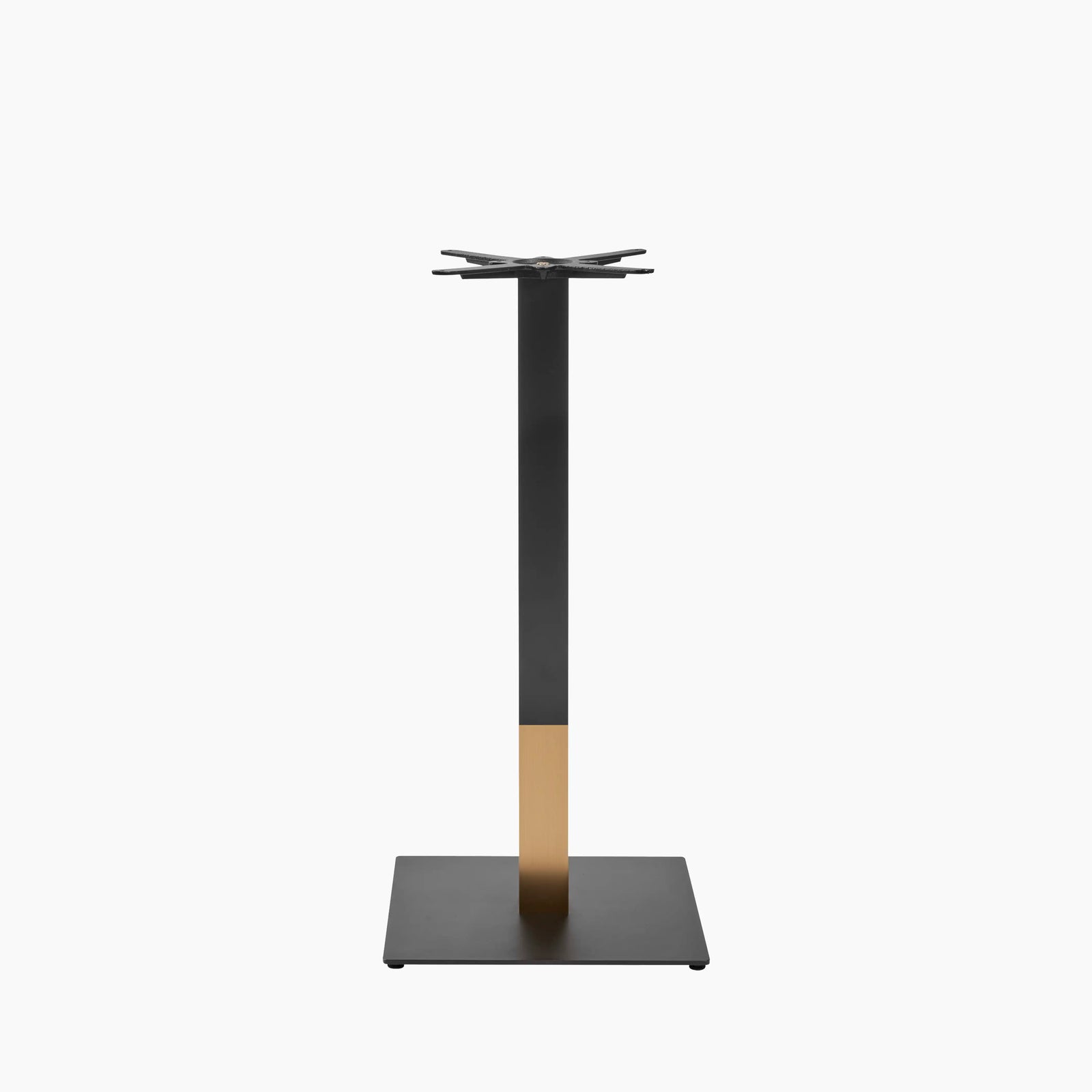 Vale Large Square Bar Table Base | Black & Brass