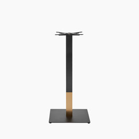 Vale Large Square Bar Table Base | Black & Brass
