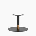 Vale Large Round Coffee Table Base | Black & Brass