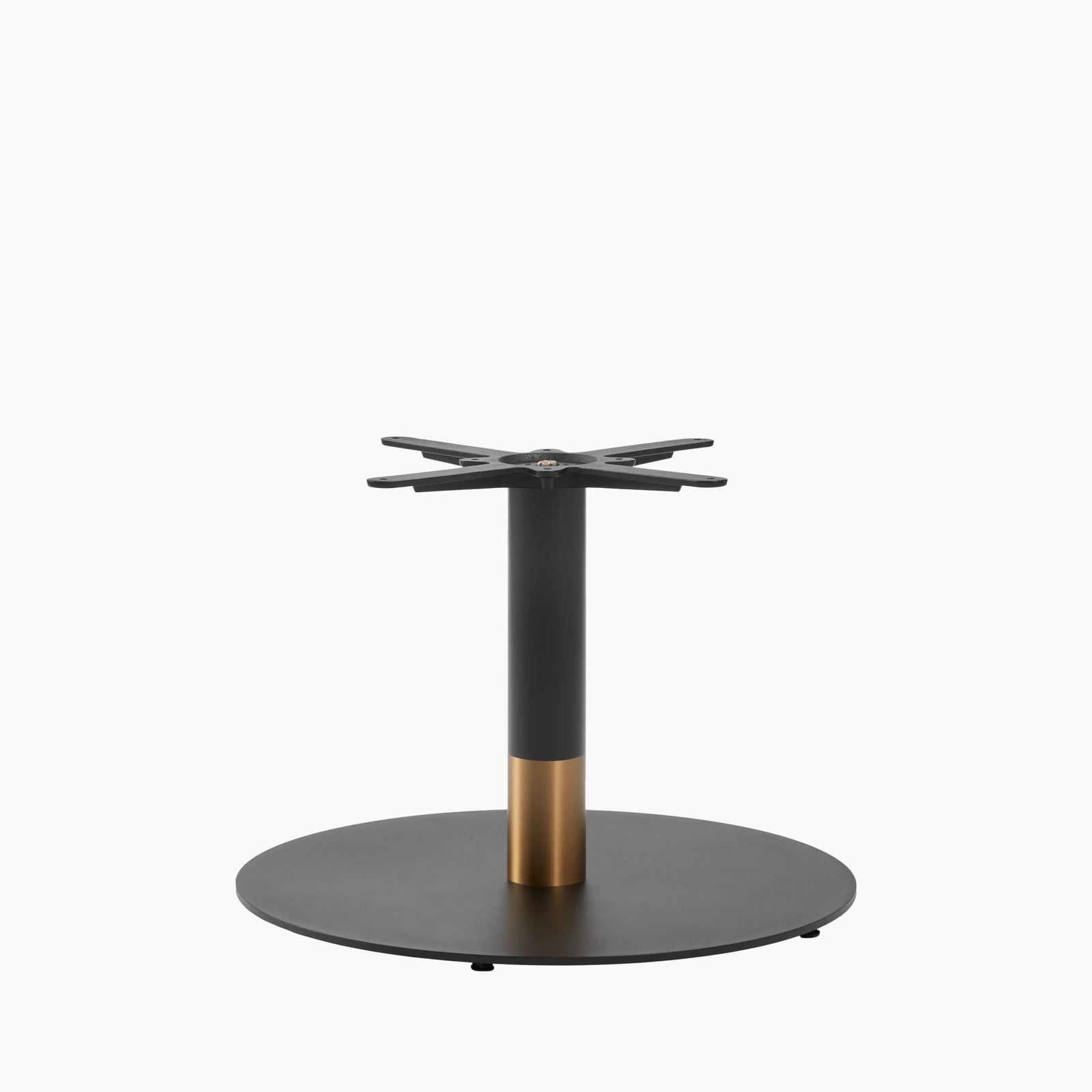 Vale Large Round Coffee Table Base | Black & Brass