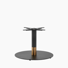 Vale Large Round Coffee Table Base | Black & Brass
