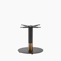 Vale Small Round Coffee Table Base | Black & Brass