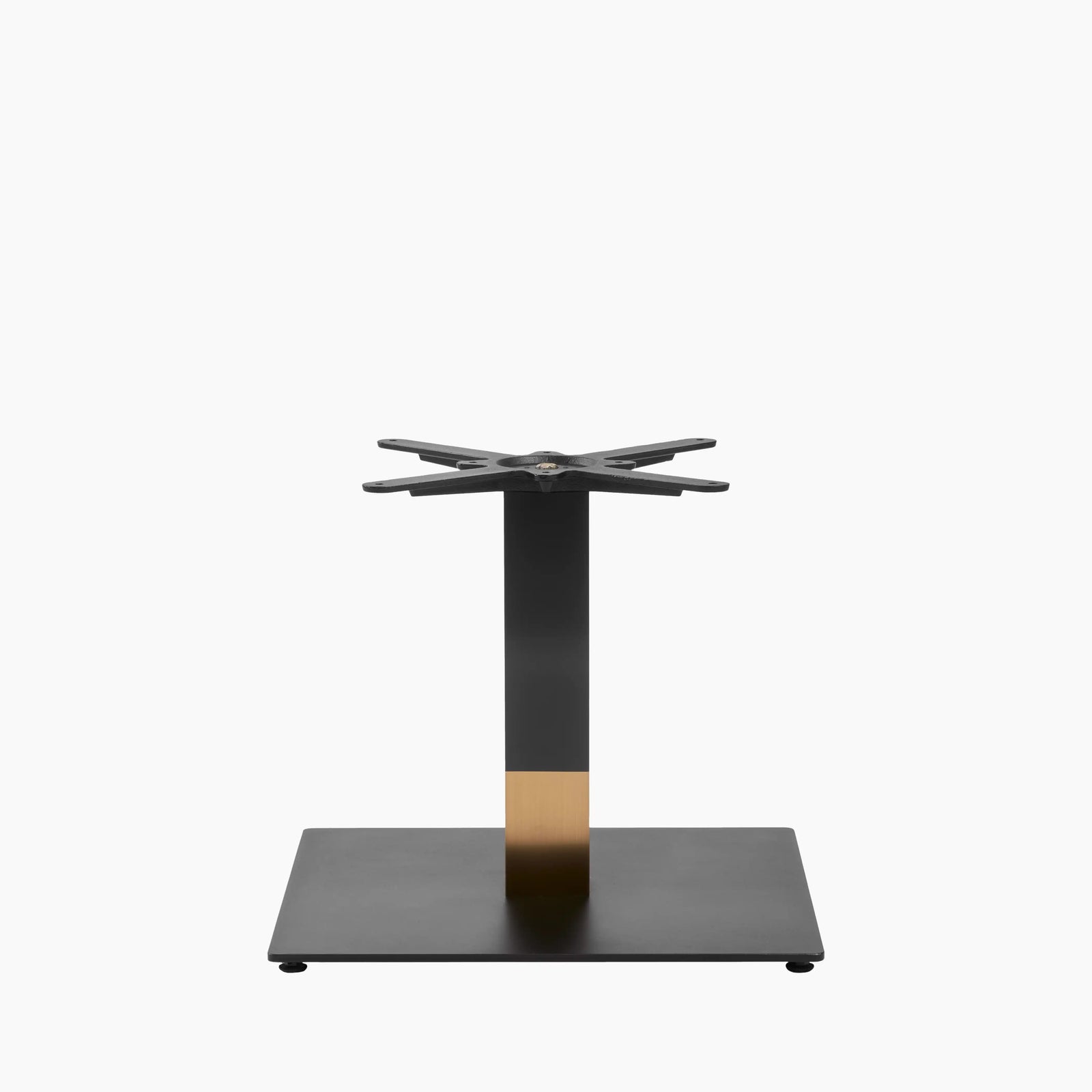 Vale Large Square Coffee Table Base | Black & Brass