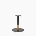 Vale Large Round Dining Table Base | Black & Brass