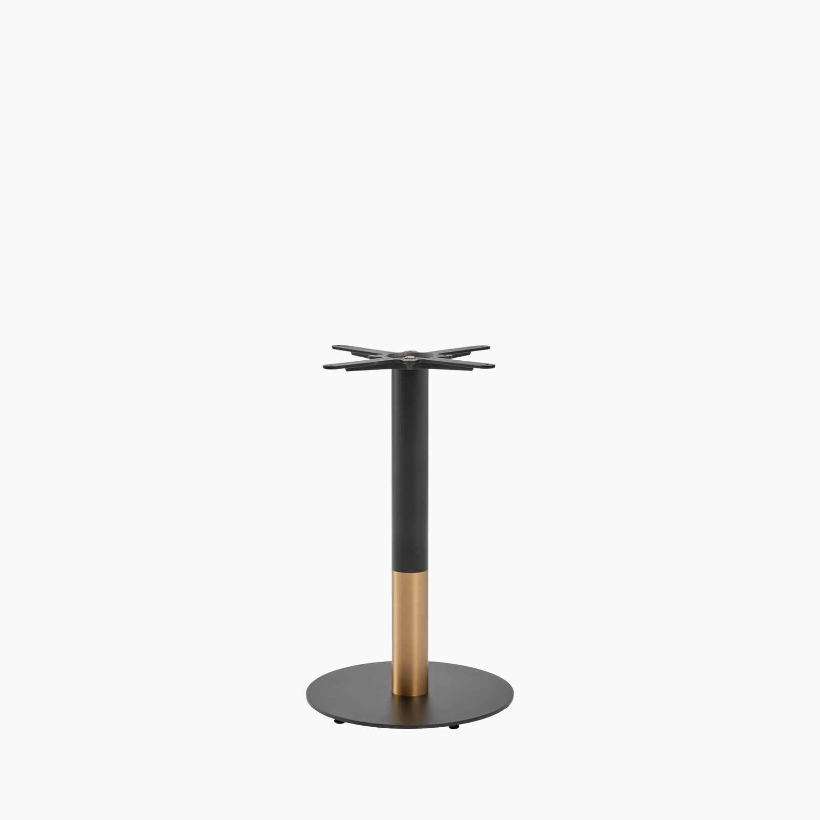 Vale Small Round Dining Table Base | Black & Brass