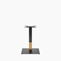 Vale Large Square Dining Table Base | Black & Brass