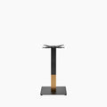 Vale Small Square Dining Table Base | Black & Brass
