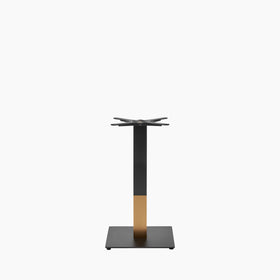 Vale Small Square Dining Table Base | Black & Brass