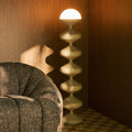 Brandon Floor Lamp | Opaque & Taupe