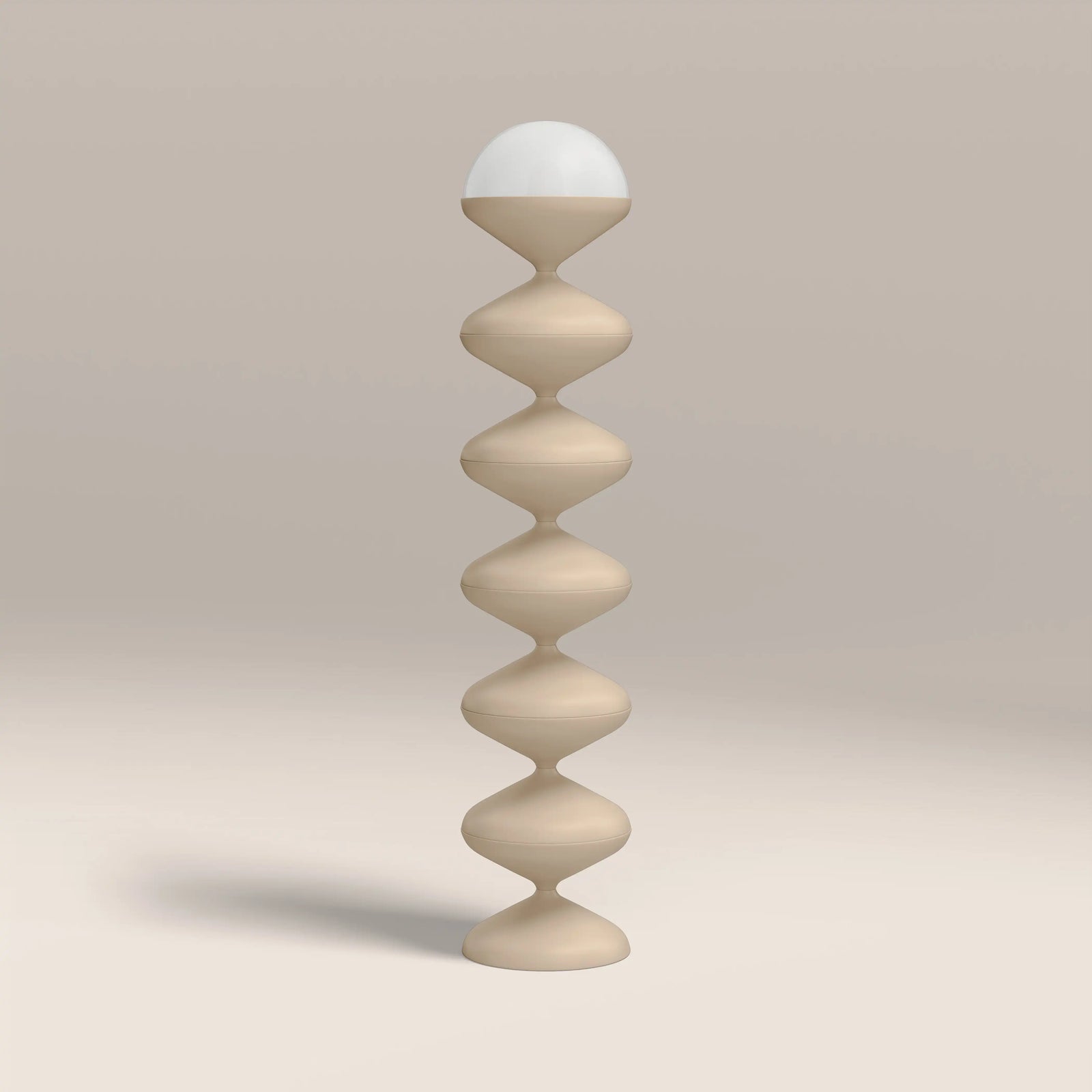 Brandon Floor Lamp | Opaque & Taupe