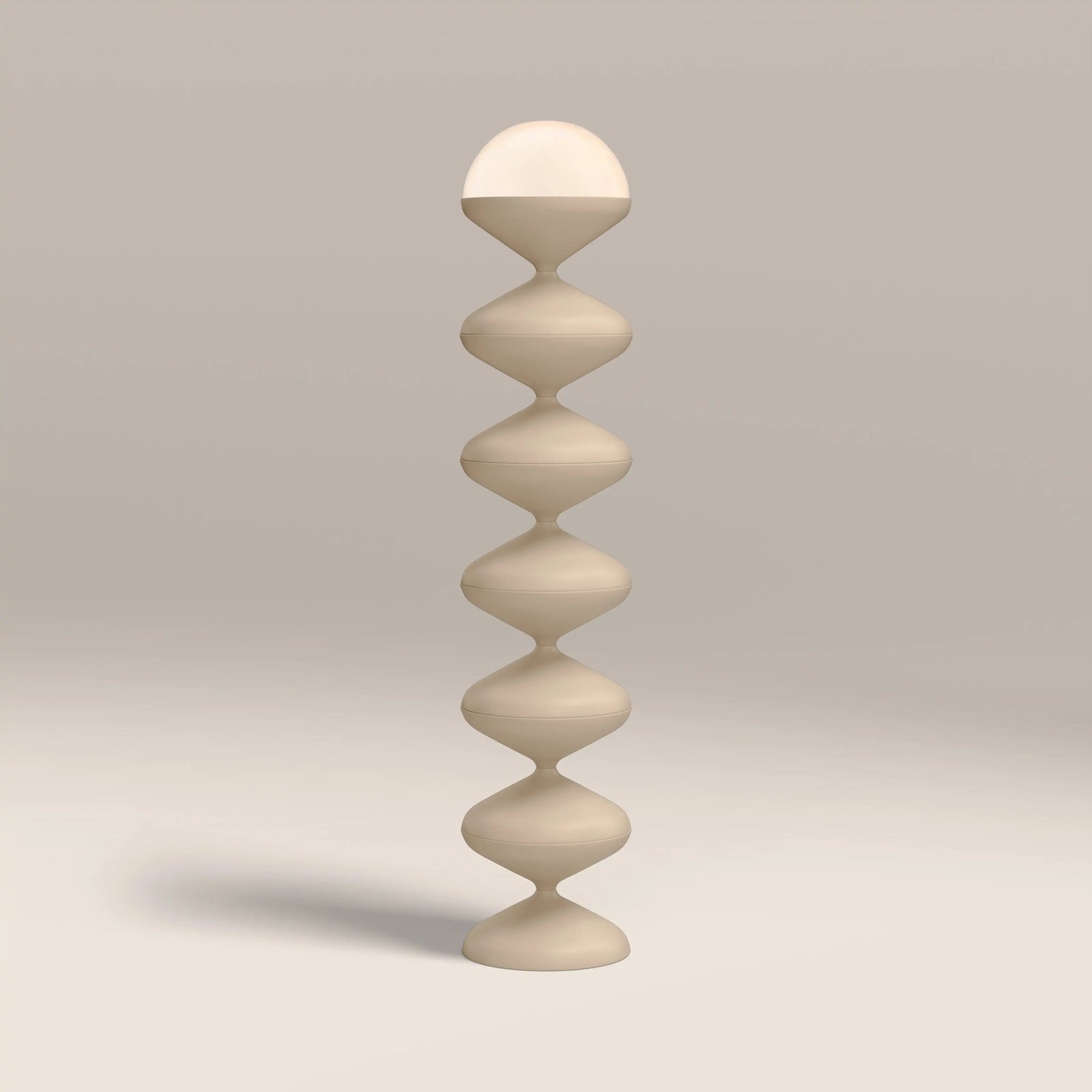 Brandon Floor Lamp | Opaque & Taupe