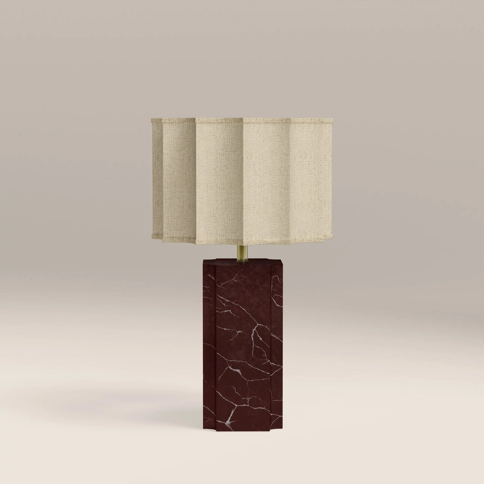 Brookes Table Lamp | Dark Red Marble