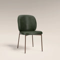 Trovi Dining Chair | Vintage Green Faux Leather & Burnished Bronze