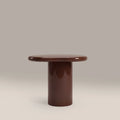 Verona Curved Side Table | High Gloss Burgundy