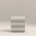 Kain 3 Drawer Bedside Table | High Gloss Latte