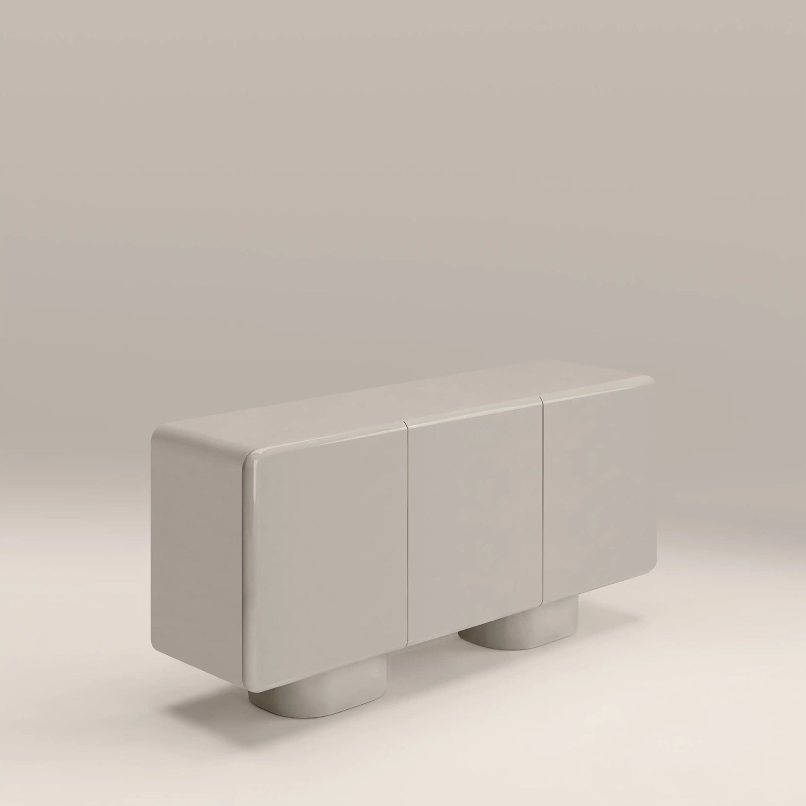 Mina 3 Door Sideboard | High Gloss Latte