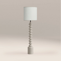 Blake Floor Lamp | Natural Linen & High Gloss Latte
