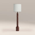 Blake Floor Lamp | Natural Linen & High Gloss Burgundy