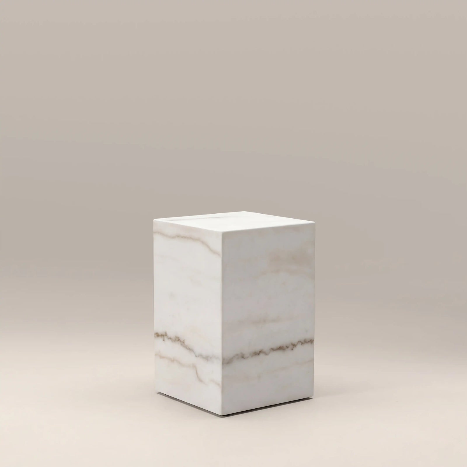 Casper Square Side Table | White Marble