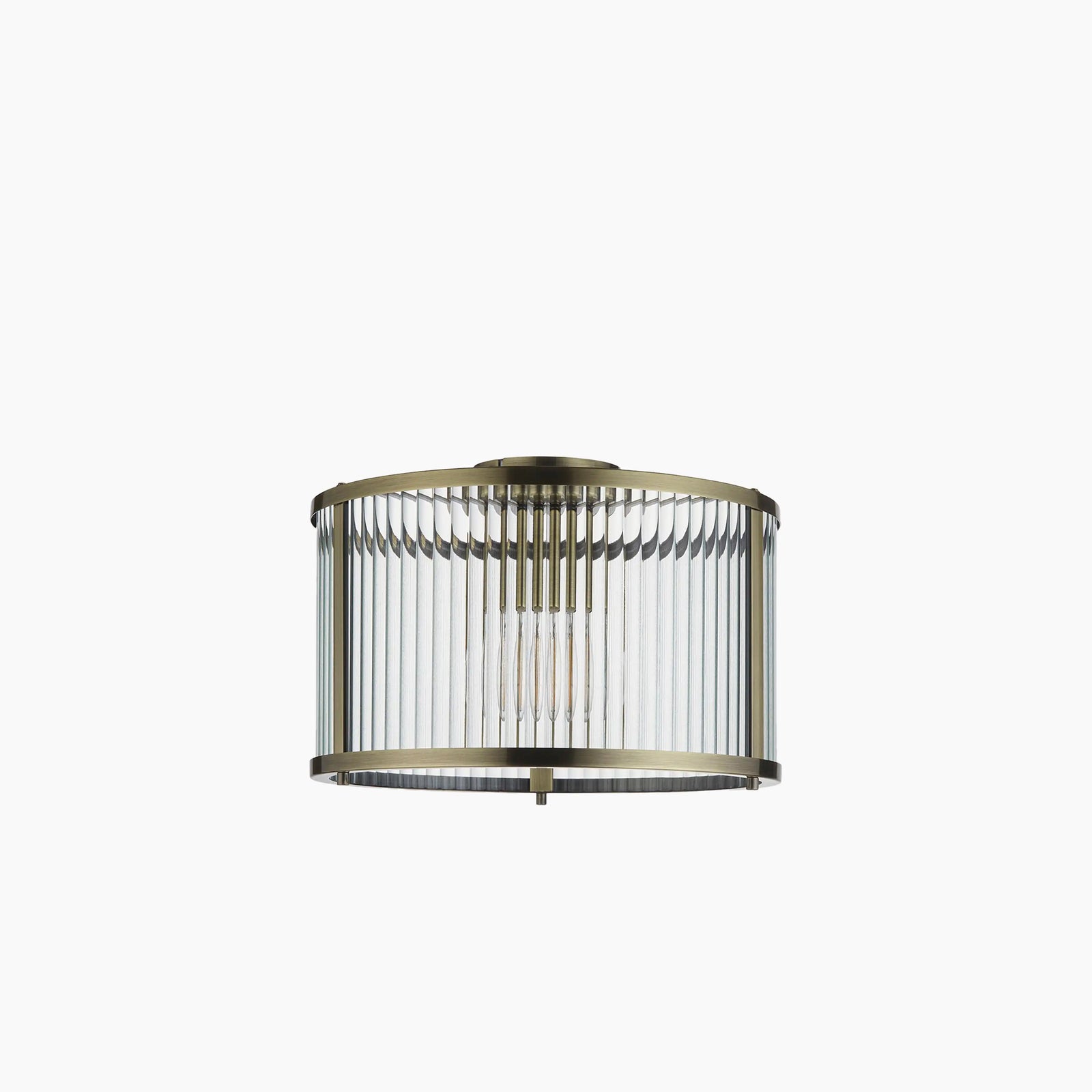 Ridgeton Flush Ceiling Light | Brass