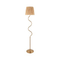 Davis Floor Lamp | Natural Raffia & Brass
