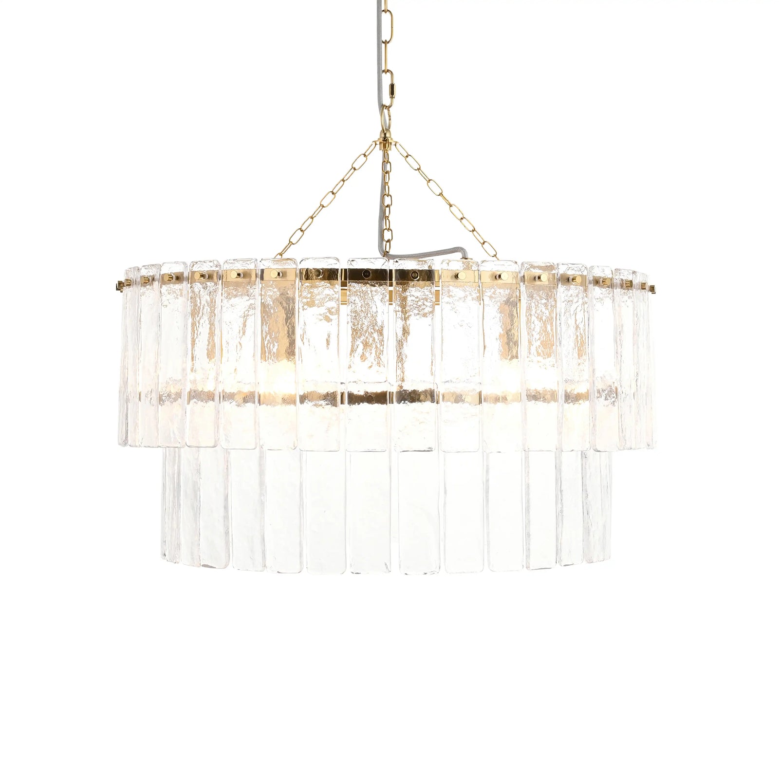 Melia 5 Light Tiered Pendant Light | Brass