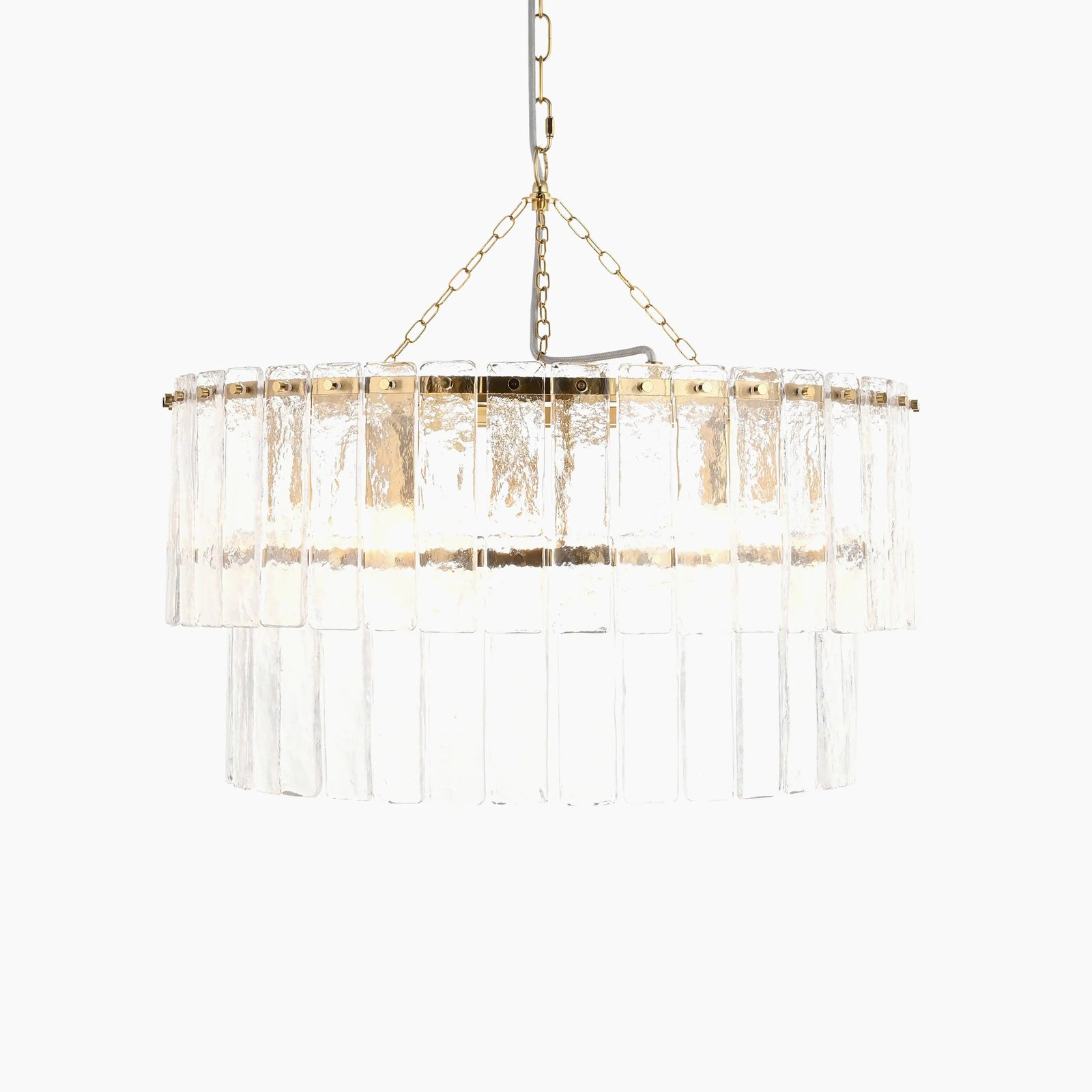 Melia 5 Light Tiered Pendant Light | Brass