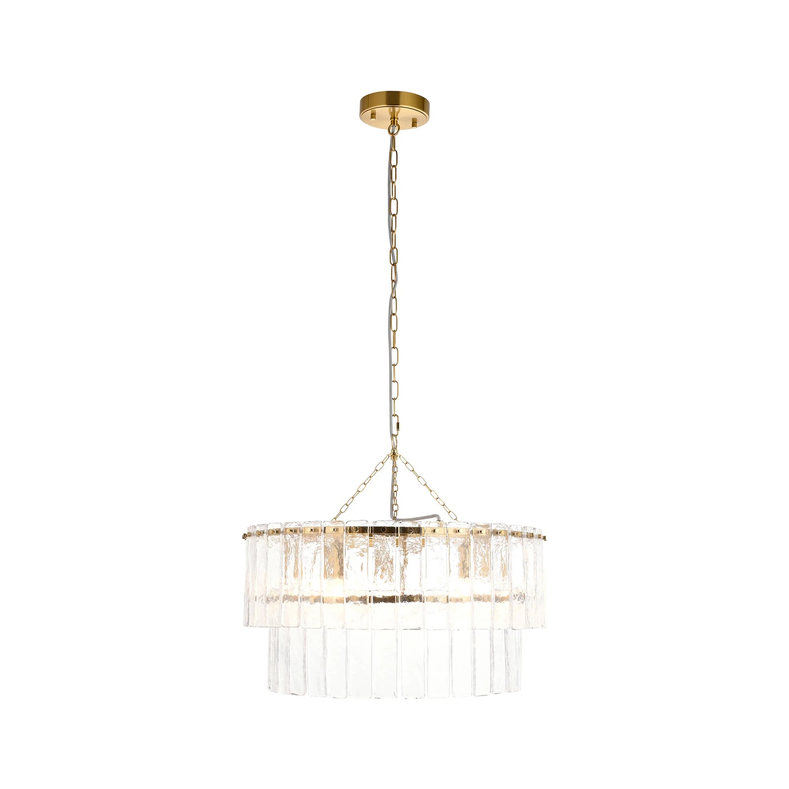 Melia 5 Light Tiered Pendant Light | Brass