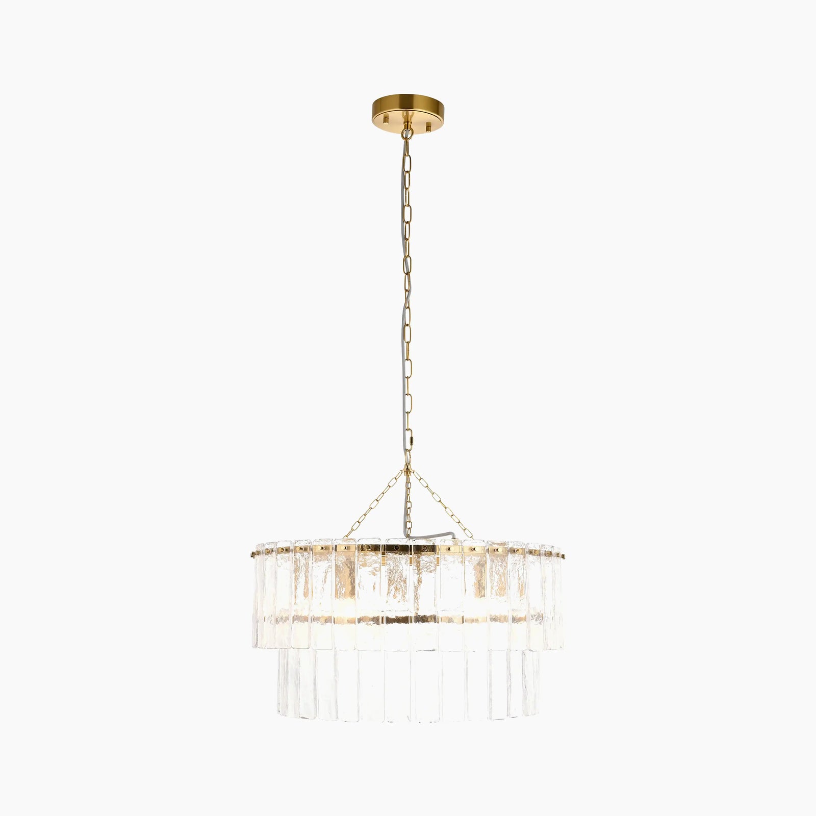 Melia 5 Light Tiered Pendant Light | Brass