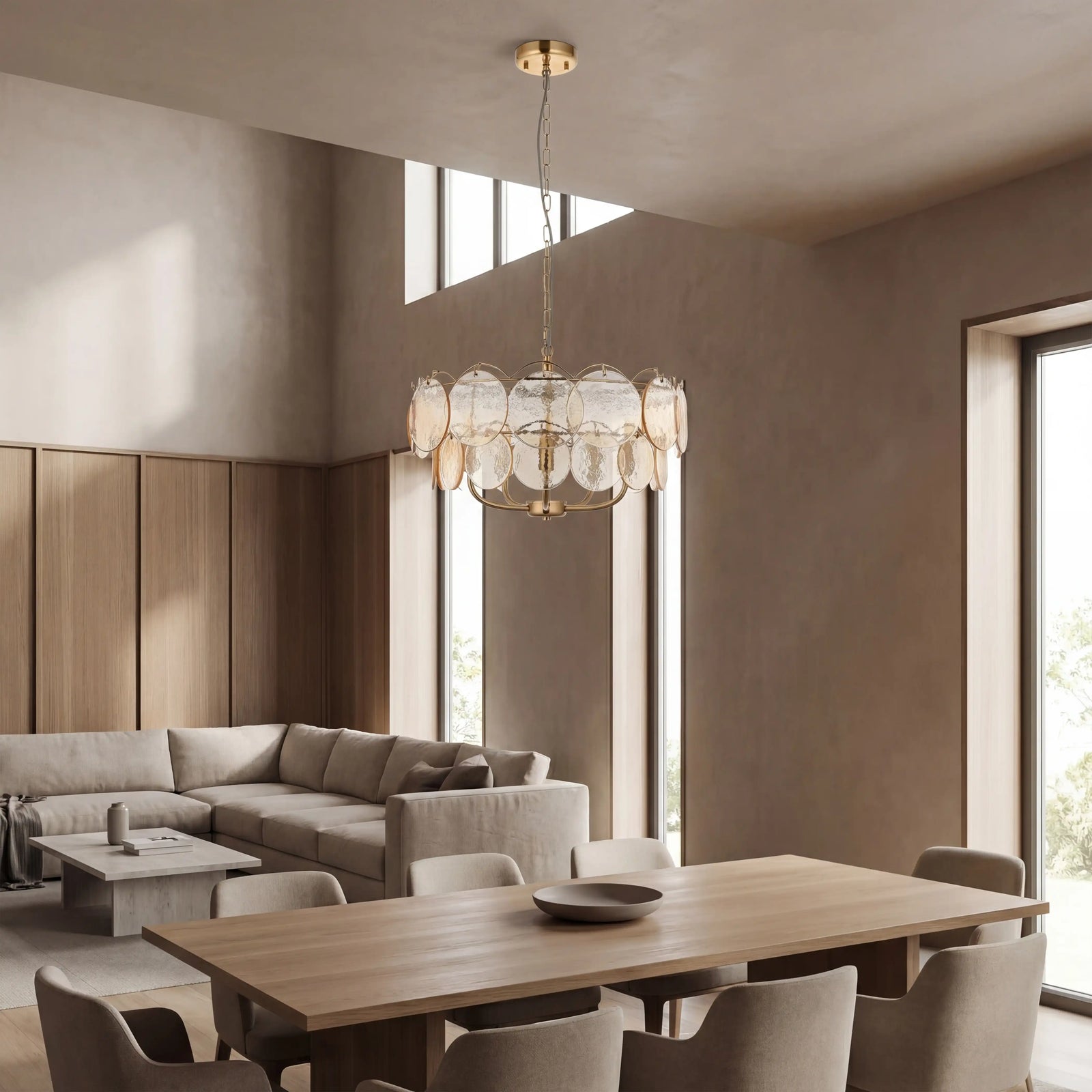 Lenora 5 Light Pendant Light | Brass