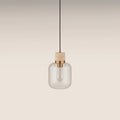 Nolan Pendant Light | Natural Travertine & Brass