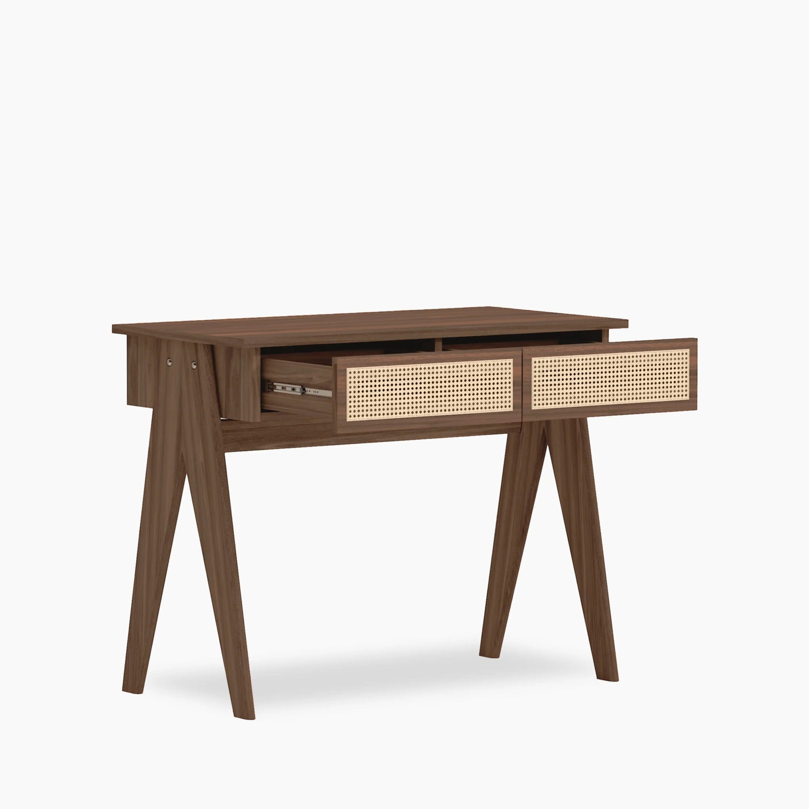 Campbell Wooden 2 Drawer Desk | Walnut