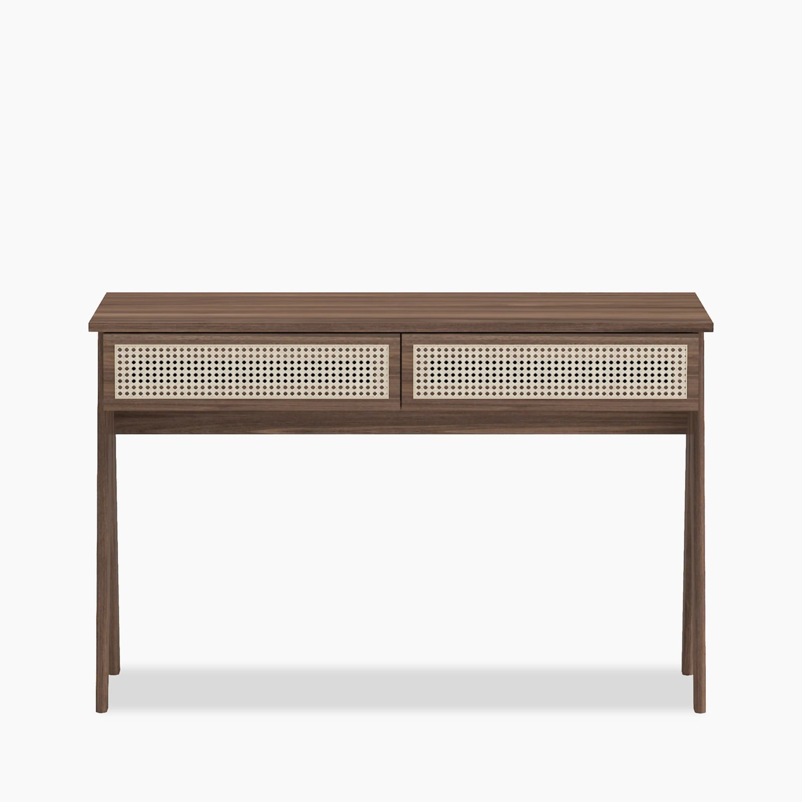 Campbell Large Wooden 2 Drawer Desk | Walnut