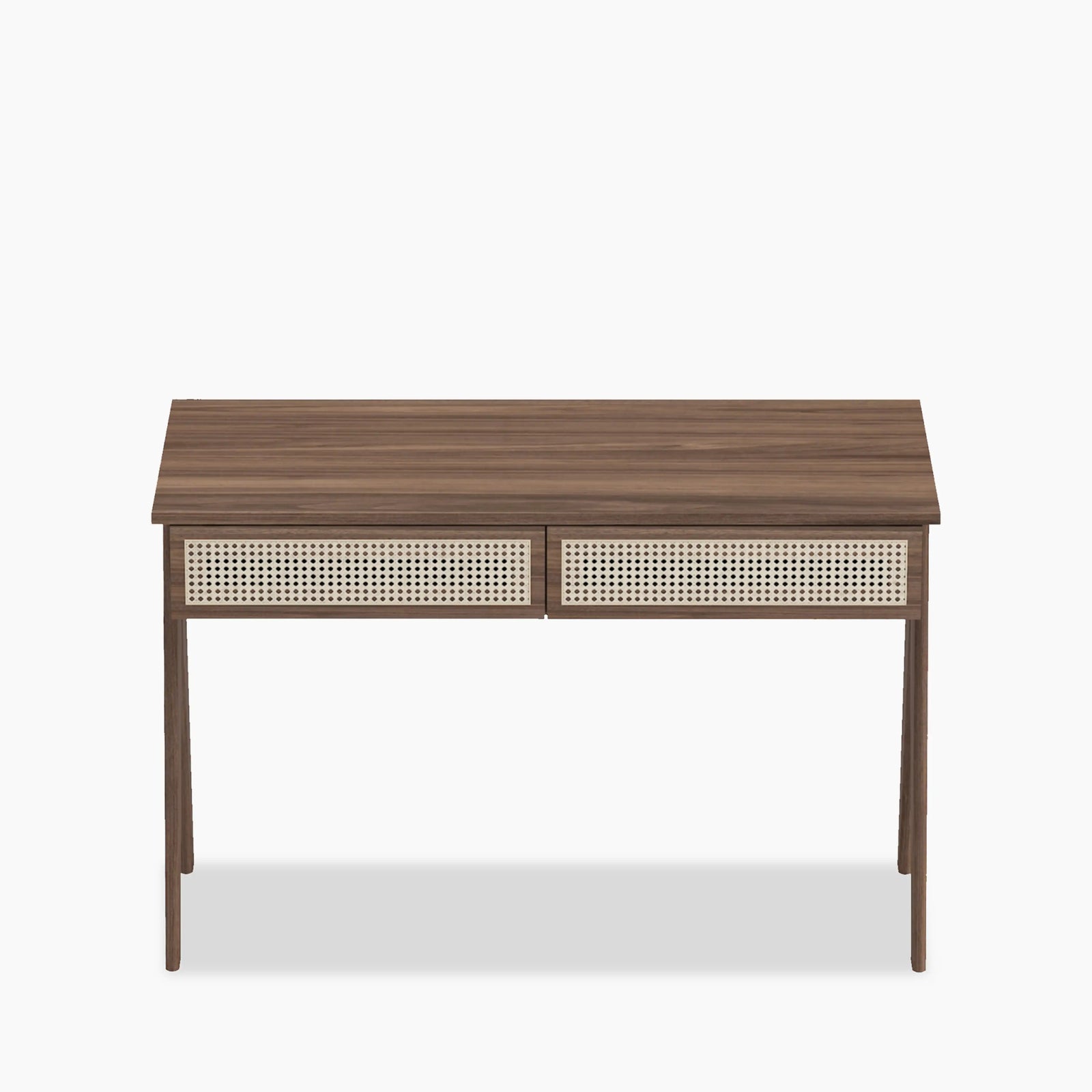 Campbell Large Wooden 2 Drawer Desk | Walnut