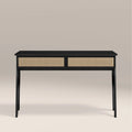 Campbell Large Wooden 2 Drawer Desk | Black