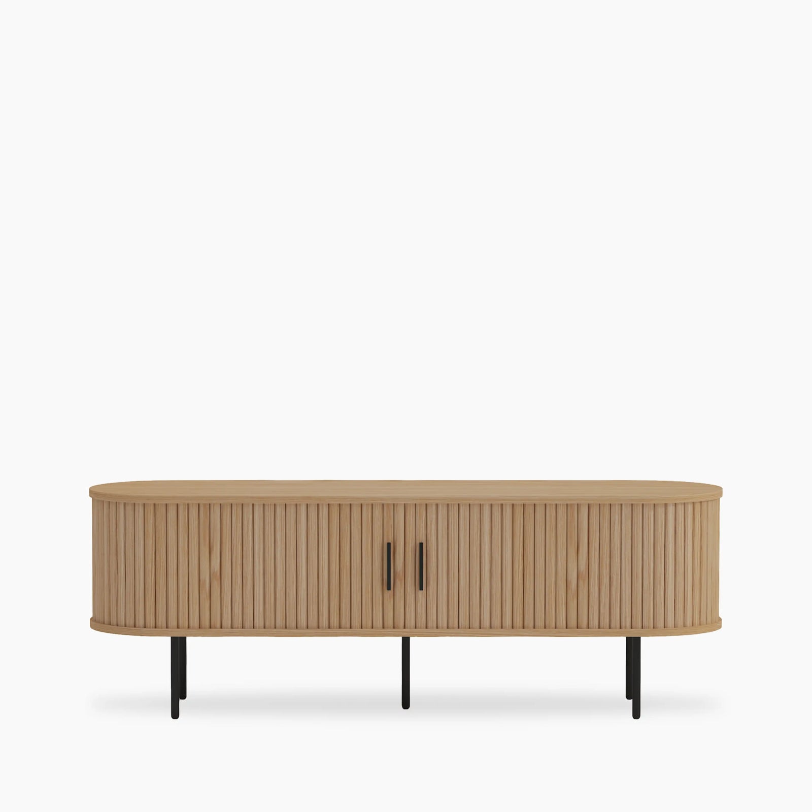 Mika Large Wooden TV Stand | Oak & Black