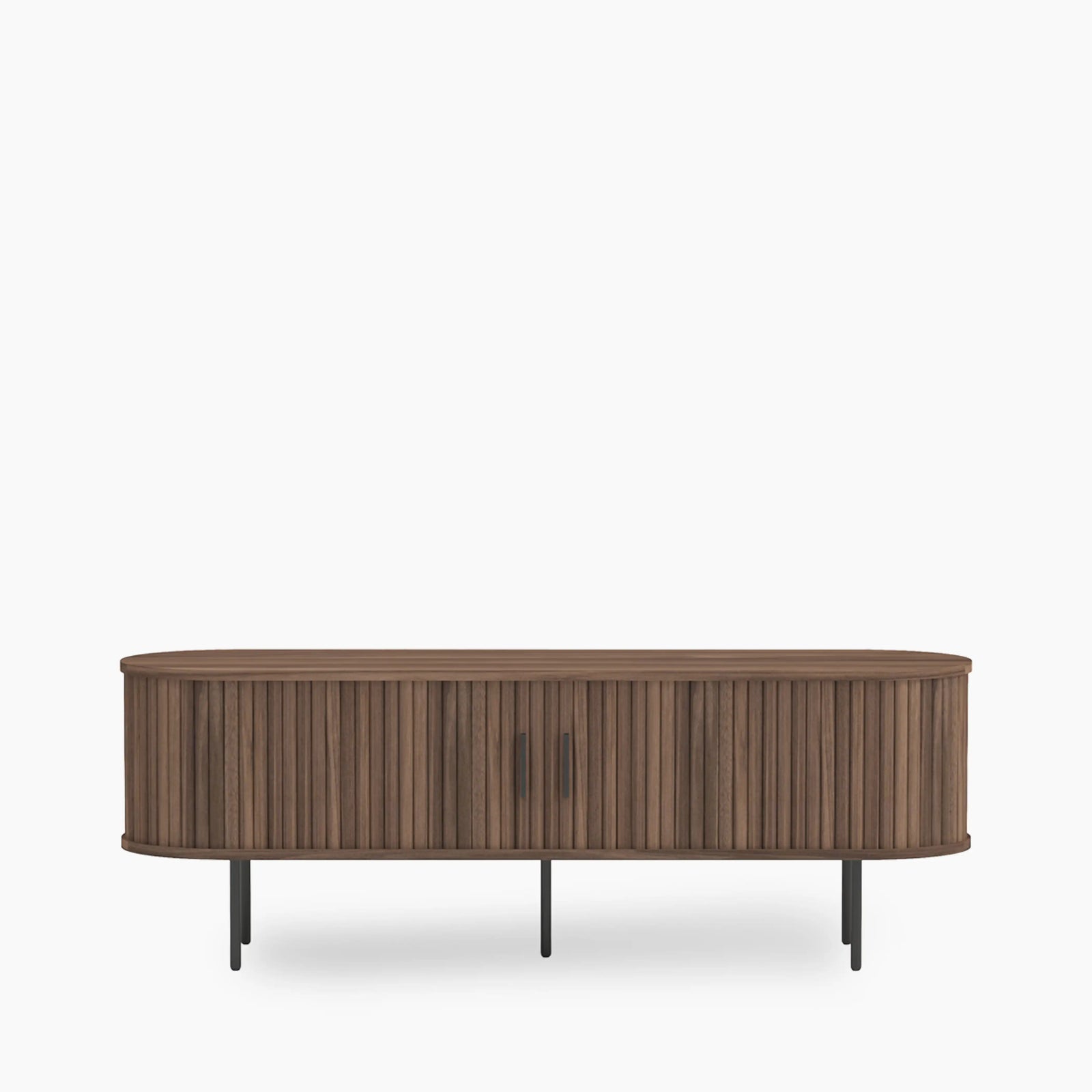 Mika Large Wooden TV Stand | Walnut & Black