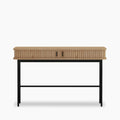 Mika Wooden 2 Drawer Desk | Oak & Black