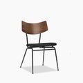 Phoenix Dining Chair | Vintage Tan Faux Leather & Black