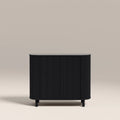 Santana Sideboard | Smoked Grey Travertine Effect Sintered Stone & Black