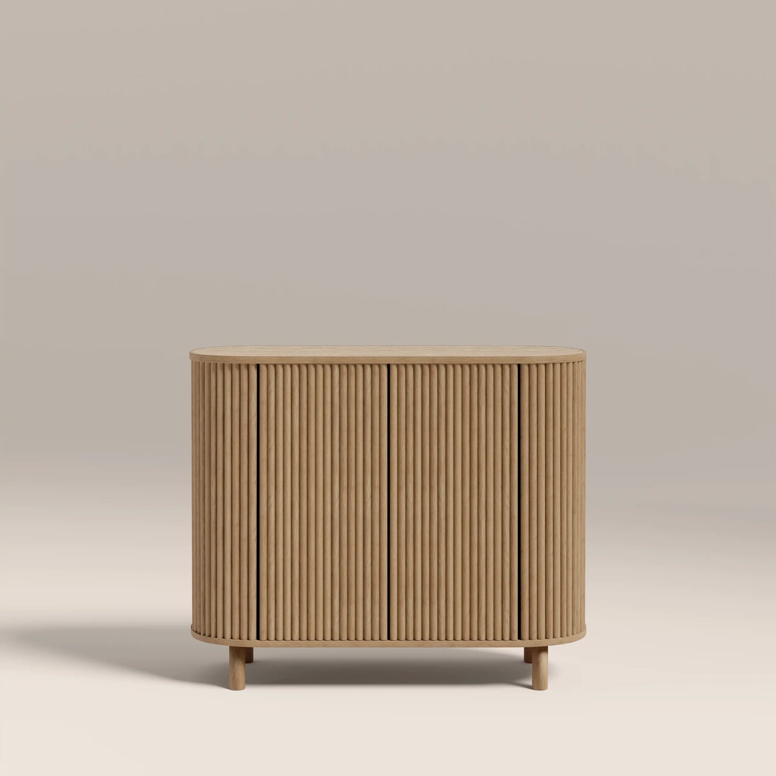 Santana Sideboard | Natural Travertine Effect Sintered Stone & Oak